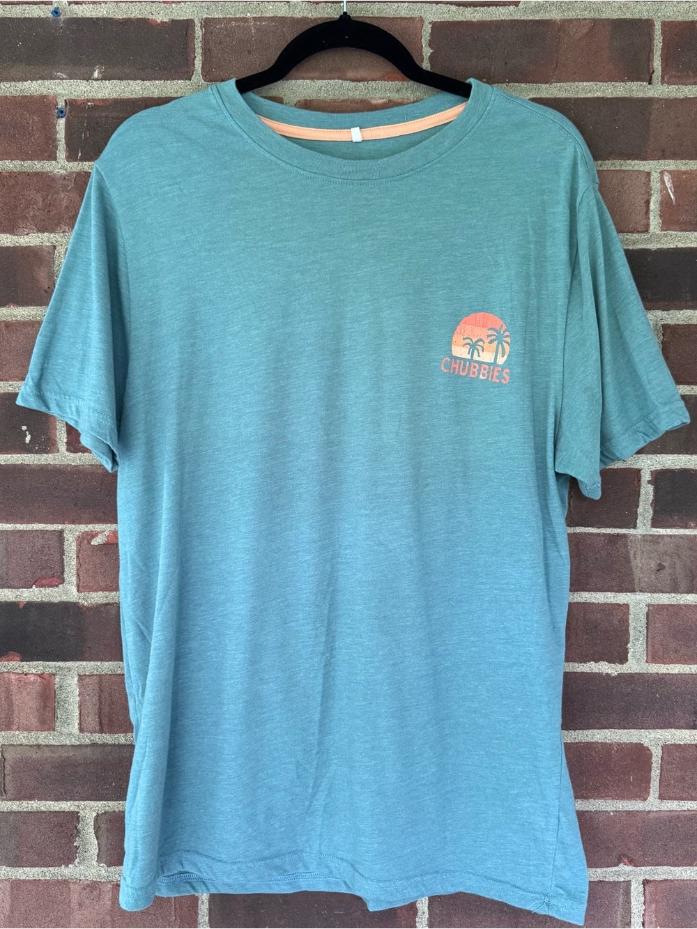 Chubbies Tropical Palm Tree Graphic T-Shirt Men’s Large Blue Short Sleeve Tee